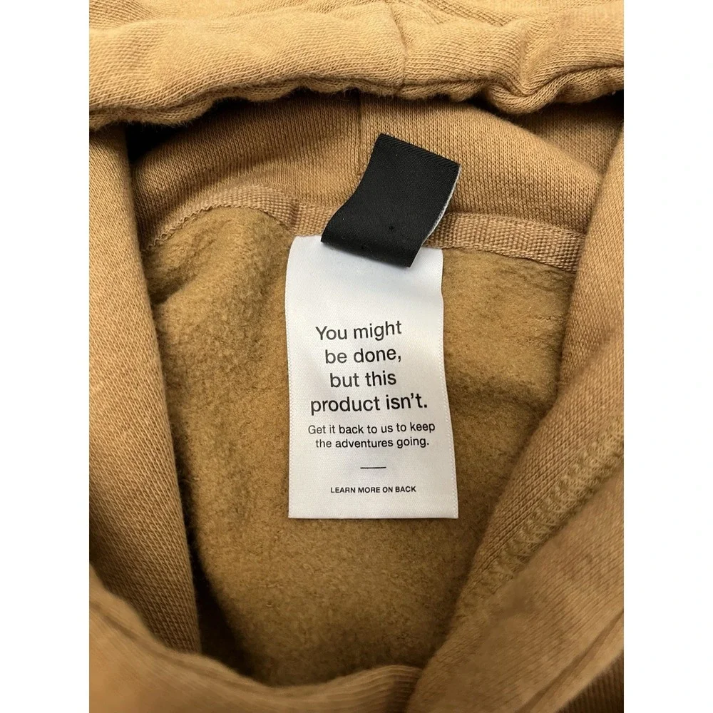 The North Face Men's Brolapse Hoodie zip pocket warm - Yellow Brown - Medium